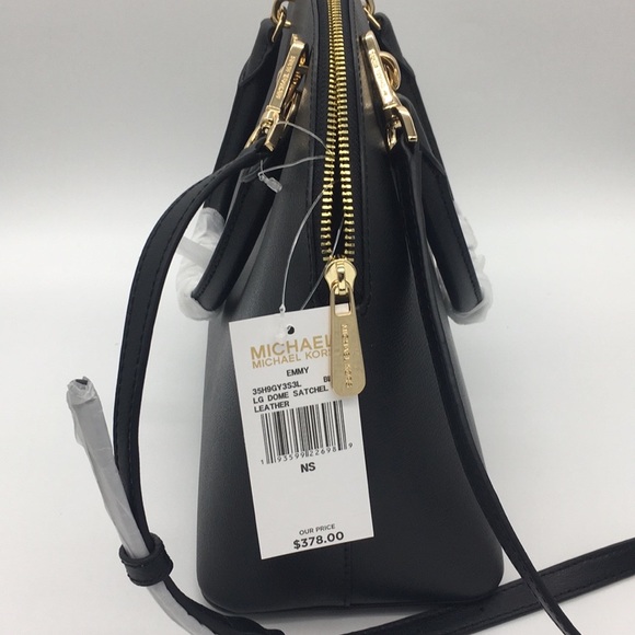 MICHAEL KORS EMMY LG DOME SATCHEL BLACK 35H9GY3S3L - Picture 6 of 8